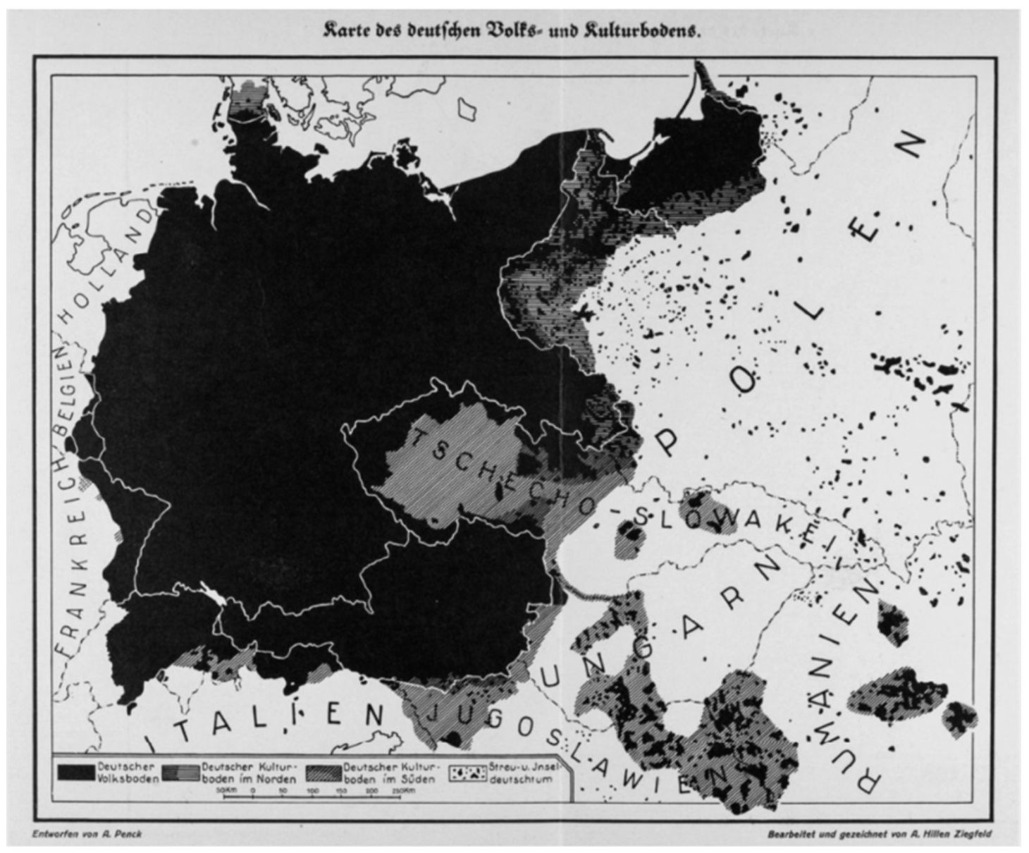 Map of German states and Prussian provinces in 1929